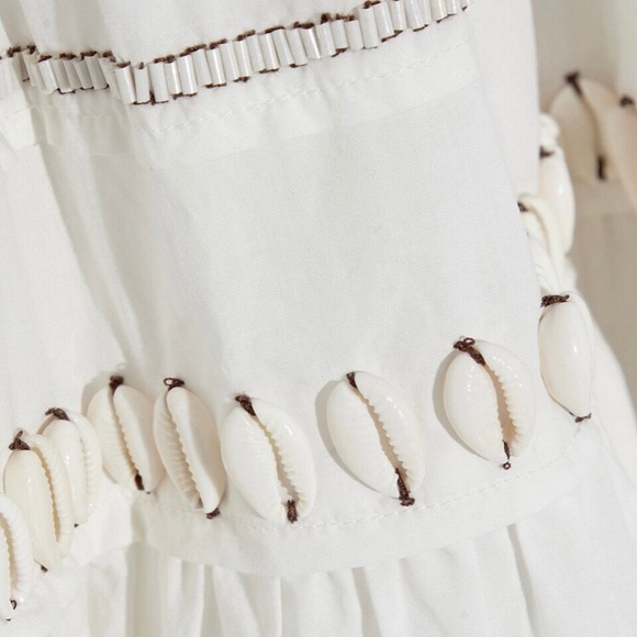 White Woman Adama Embellished Cotton-Poplin Mini Dress - Picture 4 of 7